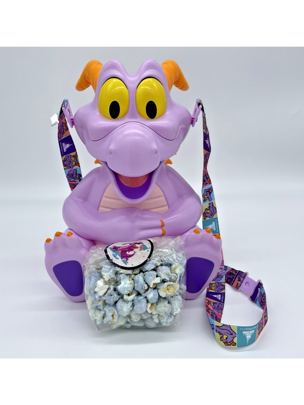 Disney WDW Epcot Figment Popcorn Bucket 50th Anniversary 2022 w/ Lanyard NWOT